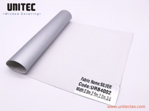 URB40 Series Silver Backing Blackout Roller Blinds Fabric