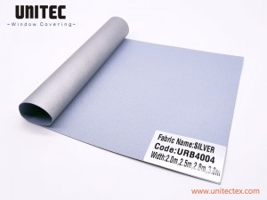 OFFICE&HOME&HOTEL ROLLER BLINDS FABRIC 100% POLYESTER ACRYLIC COATING WITH SILVER BACKING-UNITEC