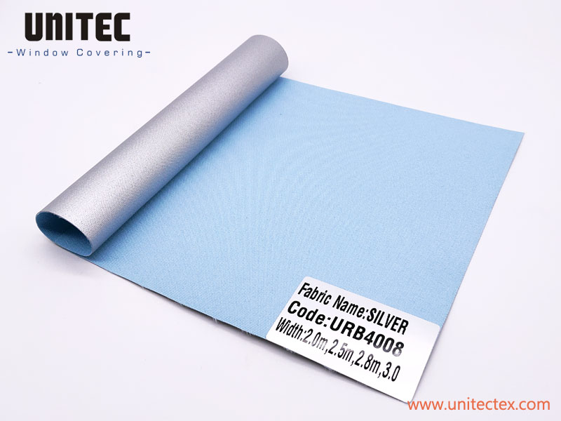 OFFICE&HOME&HOTEL ROLLER BLINDS FABRIC 100% POLYESTER ACRYLIC COATING WITH SILVER BACKING-UNITEC Featured Image