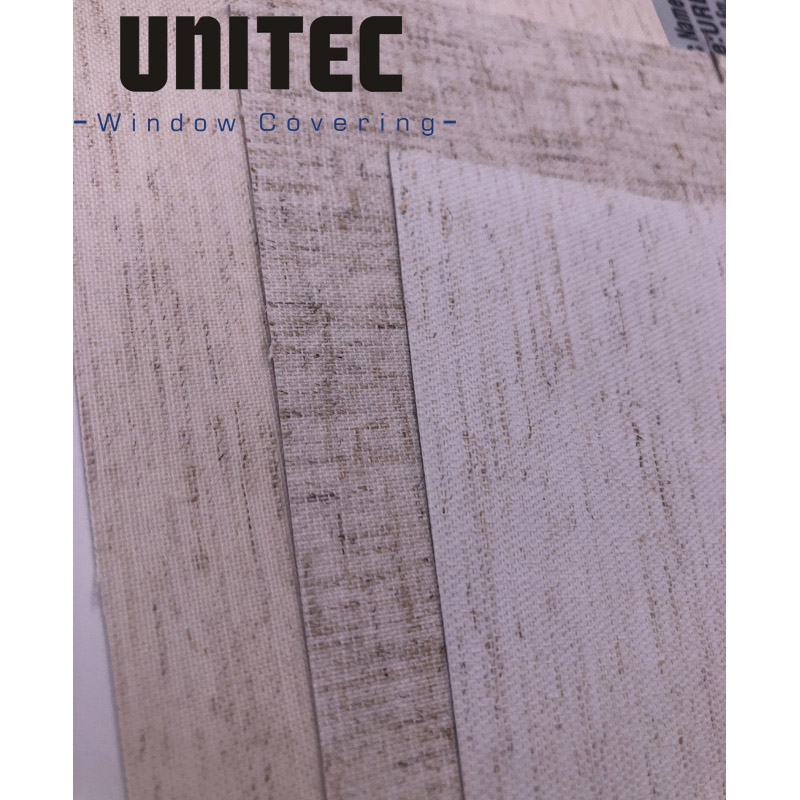 Manufactur standard Fiberglass Pvc Roller Blinds Fabric - Linen Blackout Fabric – UNITEC detail pictures