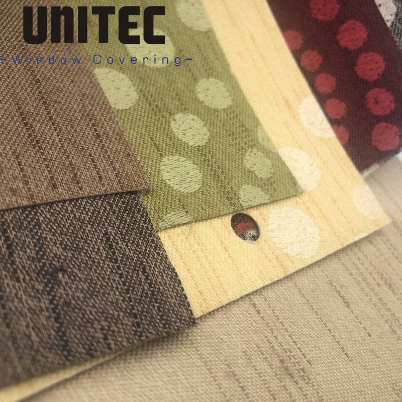 Wholesale Modern Style Roller Blinds Fabric - Jacquard roller blind Flower pattern fabric  – UNITEC