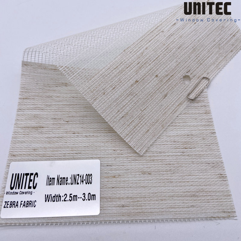 Indoor polyester material zebra roller blind UNZ14-003