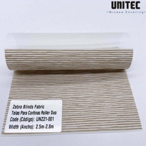 Zebra blinds Translucent 100% Polyester of UNITEC-UNZ21-001