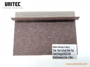 Hot-selling 100% Polyester Acrylic Coating Zebra Blinds Fabric UNZ22