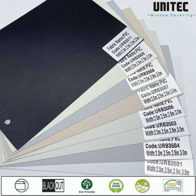 Manufacturer of Argentina Solar Roller Blinds Fabric - URB3501 blackout roller blind made of pvc material – UNITEC