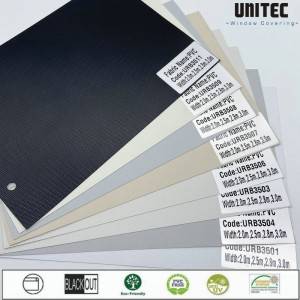 UNITEC flagship product blackout roller blind PVC URB3509