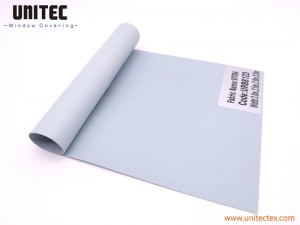 BABY BLUE COLOR 100% POLYESTER ROLLER BLINDS FABRIC BLACKOUT