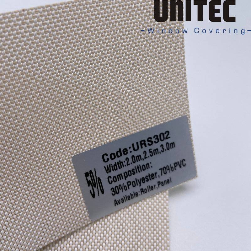 Hot-selling India White Sunscreen Blinds Fabric - URS302 White sunscreen roller blind open factor 5% – UNITEC