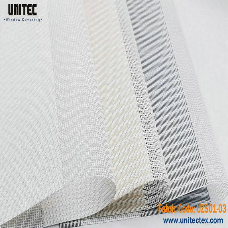 Sunshine fabric zebra roller blind UZS01-001 Featured Image