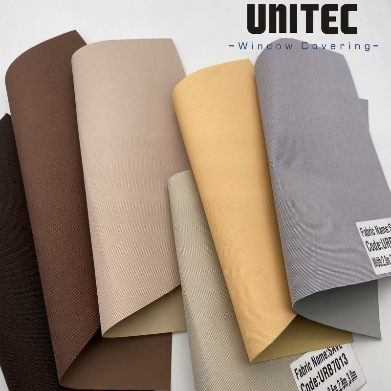 Hot Sale Roller Blinds 100% Polyester  with Foamed Acrylic Backing Blackout Roller Blinds Fabric: URB7001-7099