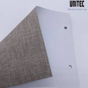 Polyester and linen combined blackout roller blind URB4902