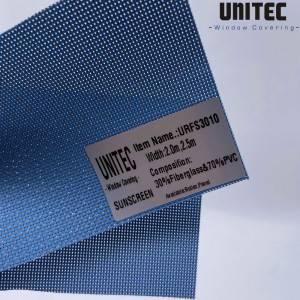 UNITEC’s new PVC sunscreen roller blind URFS30 series