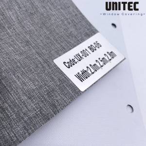 Spring loaded roller blinds Direct manufacturer UX-001 BO 100% Blackout-UNITEC-China