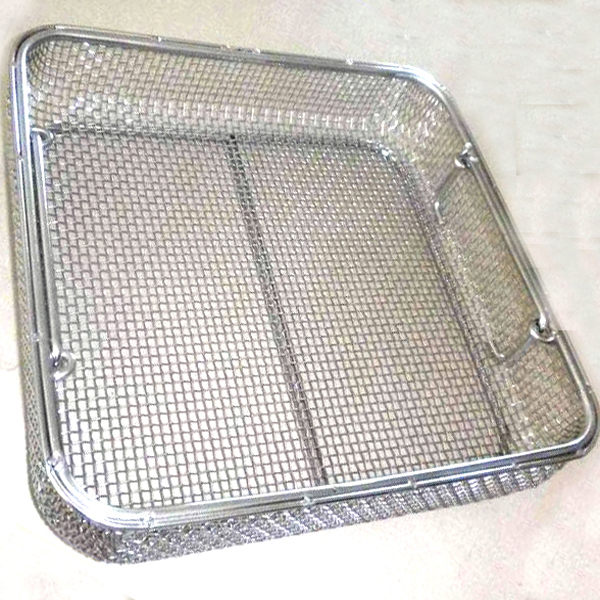 woven wire mesh basket