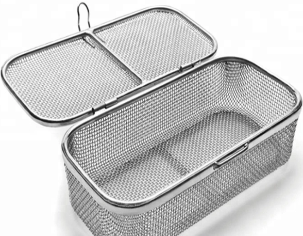 SS304 stainless steel mesh rectangular round basket 6