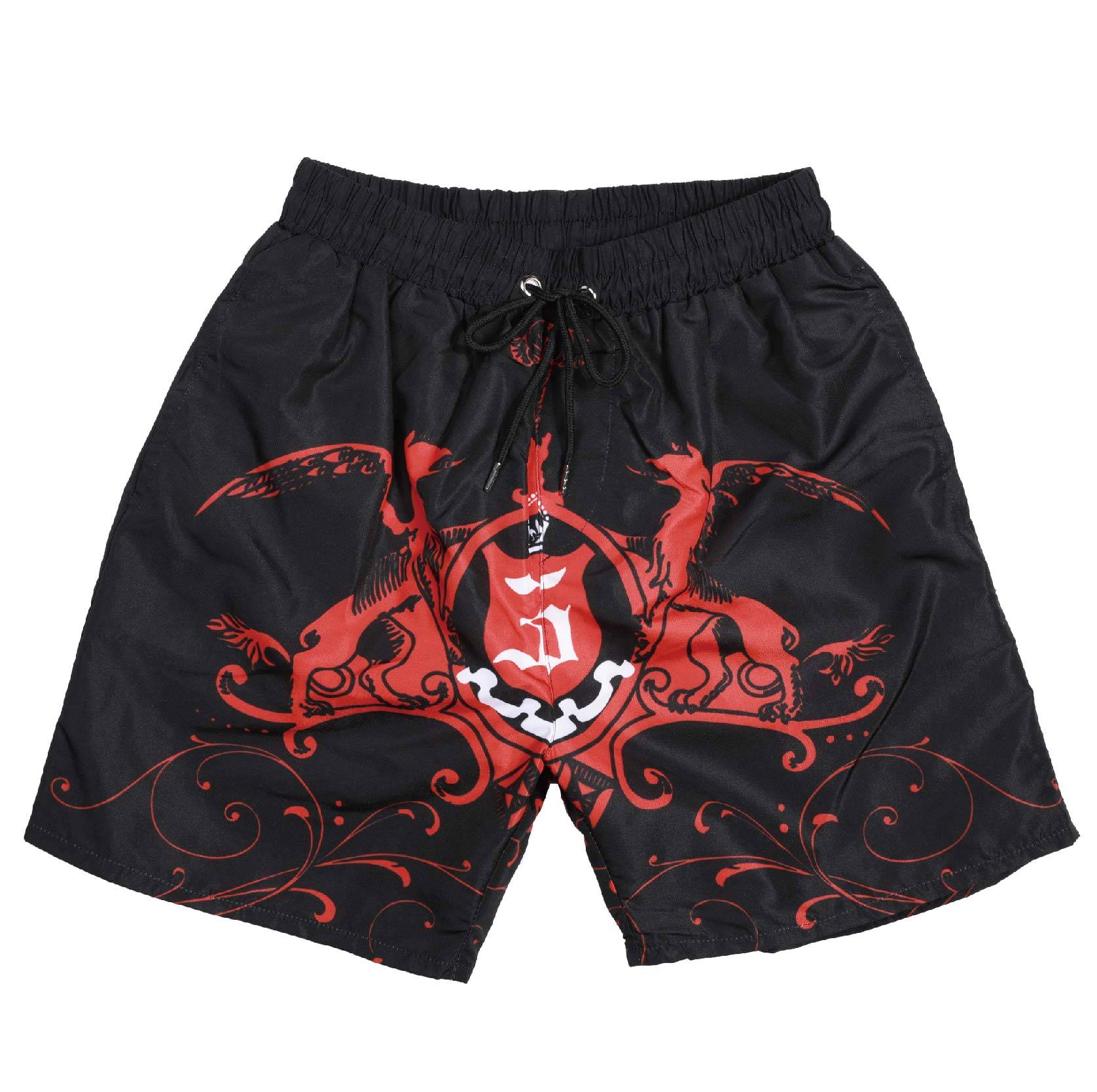 OEM China Short Jeans - Ngozi Beach Shorts Men Quick Dry  black 35 Printed Elastic Waist – Fullerton