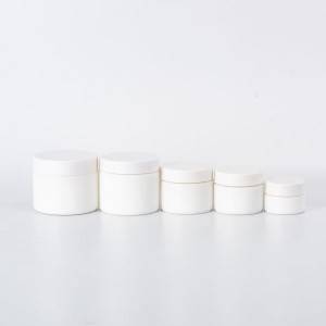 60gram opal white glass jar with ABS lid for cream