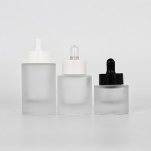 Heavy frosted dropper bottle for essential oil