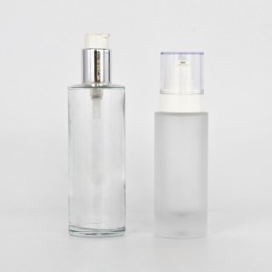 Frosted thick glass bottle for lotion and serum