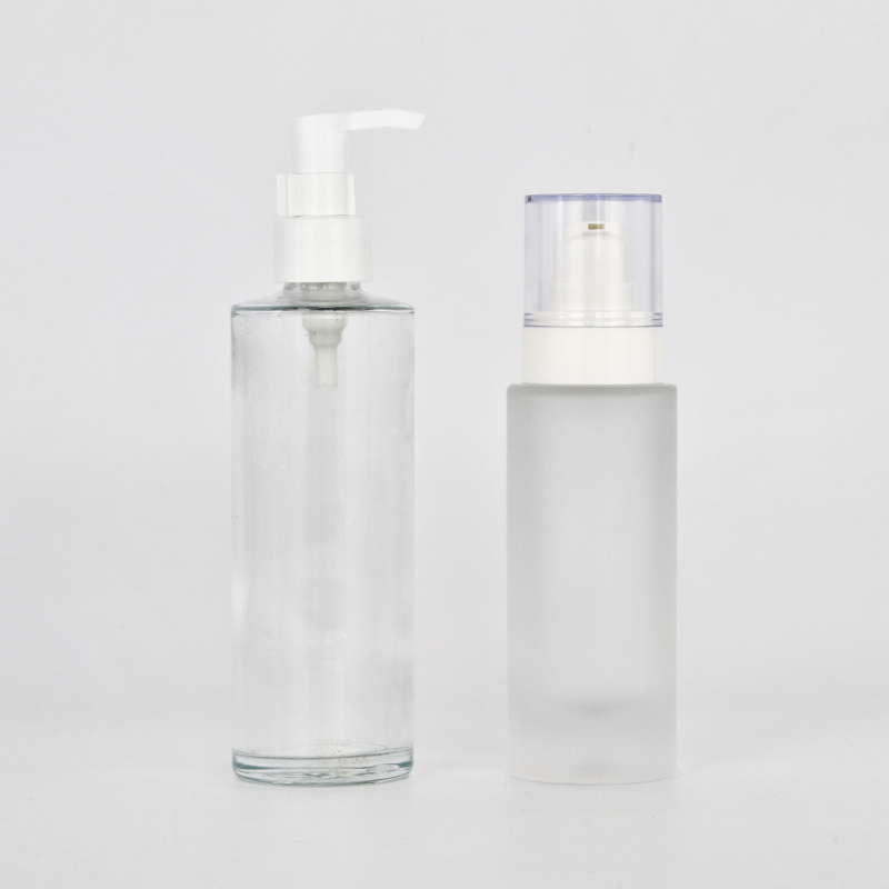 Frosted thick glass bottle for lotion and serum Featured Image