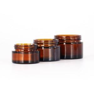 30,100,120gram standard amber glass jar for cream