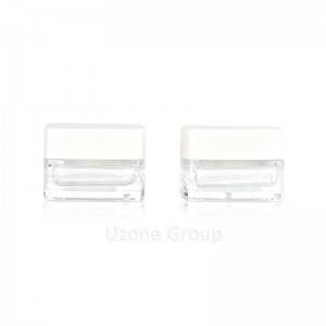 Unique Jars Wholesale - 50ml square clear glass cream jar – Uzone