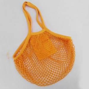 Oekotex and GOTS certificated organic cotton reusable mesh net bag for vegetables and shopping