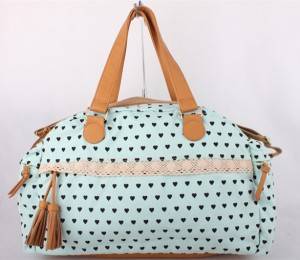 Custom Travel Canvas Lady Tote Bag Vintage Handbag With Shoulder Strap
