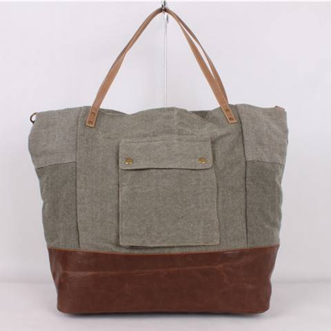 Customized Cotton Canvas Duffle Bag Tone Garment Travel Bag Featured Image