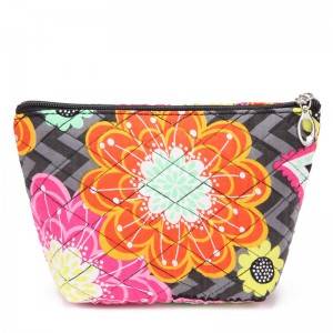 Fashion Girls Quilted Custom Print Pouch Cotton Cosmetic Bag christmas gift bag