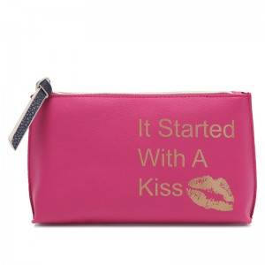 Lady printing PU Cosmetic bag makeup pouch