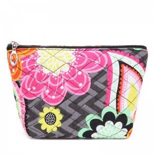Fashion Girls Quilted Custom Print Pouch Cotton Cosmetic Bag christmas gift bag