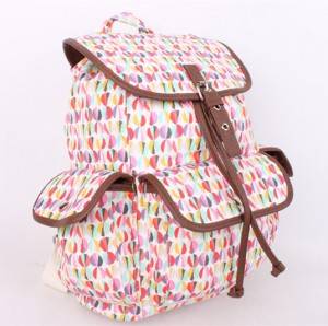 outdoor canvas backpack fashionable backpack factory wholesale for student high school laptop canvas rucksack