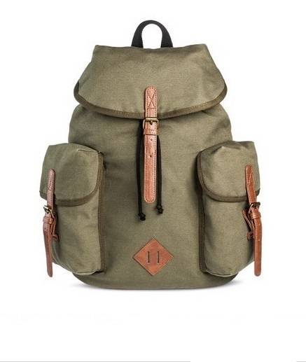 New Customized High Quality Canvas School Backpack canvas army backpack plain drawstring for sale Featured Image