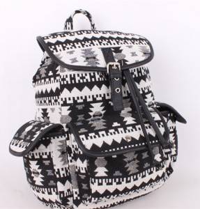 Customized space cotton fashion school bag double shoulder backpack for men and women