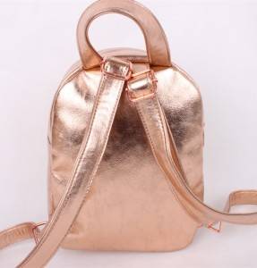 Metallic Rose Gold PU Shiny Mini women Backpack custom color or design