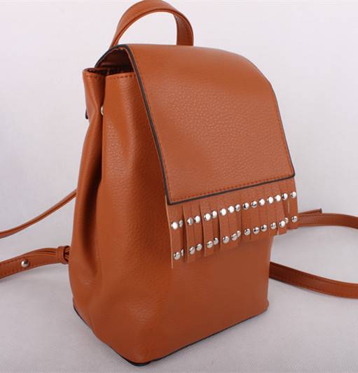 Ladies Backpack Tassel Vintage New Soft Pu Leather Bag small Capacity Simple Mini Backpack Featured Image