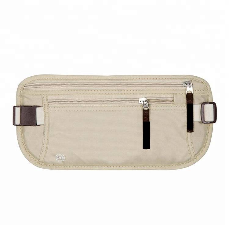 Hot sale adjustable women travel waist bag with purse wallet