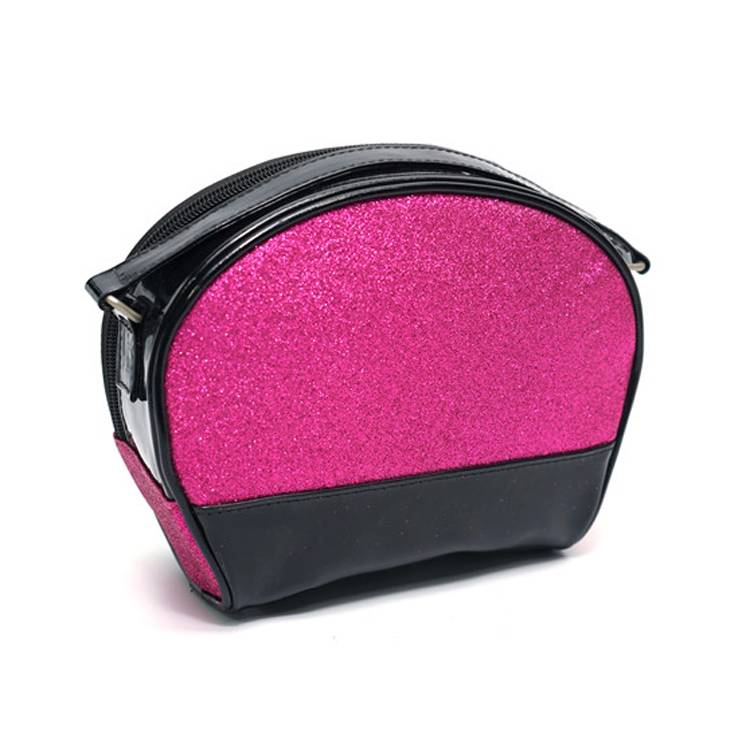 Hot sale High quality good sewing 3D Glitter PU cosmetic bag for storage travel organizer Featured Image