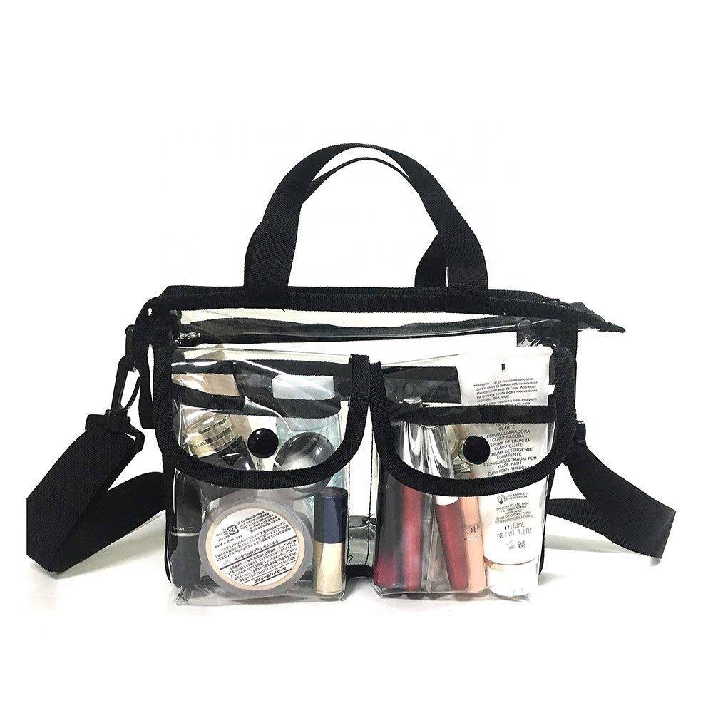 Water-Proof Shoulder Tote Clear Make-up Bags Travel Toiletry Bag Organizers for Traveling, Business Trip and School