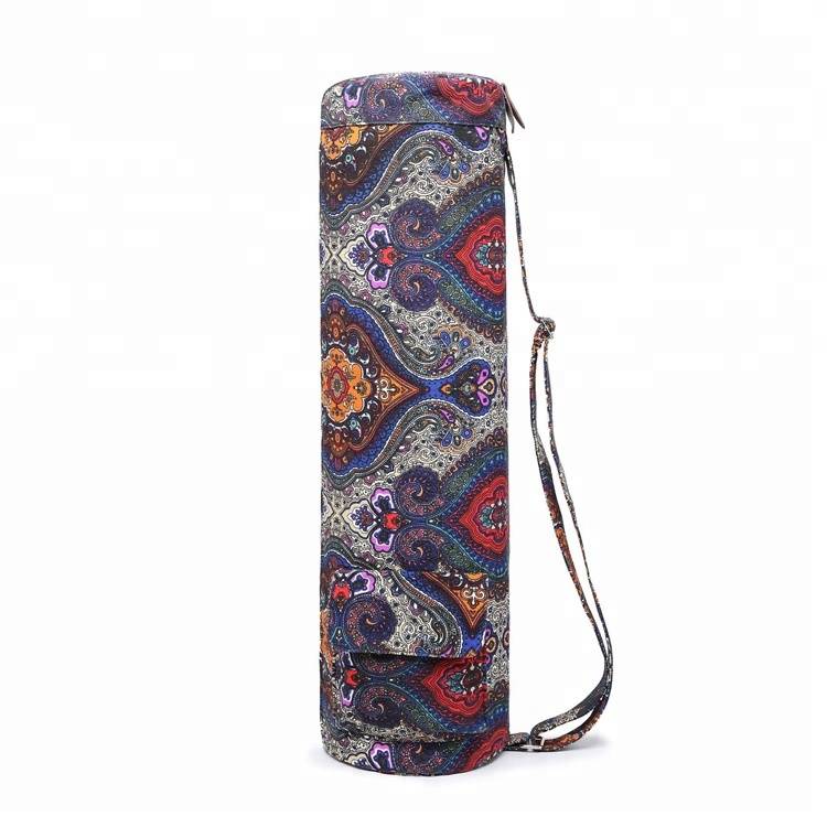 Нов стил Portable Голям органичен памук йога Foam Roller чанта