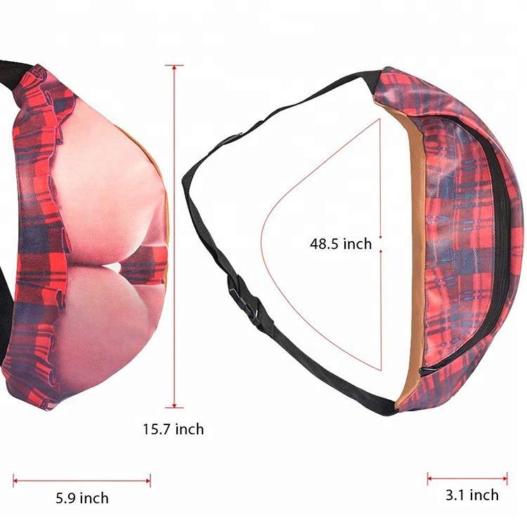 Read stock portable foldable novelty custom waist belly dad bagwith pack