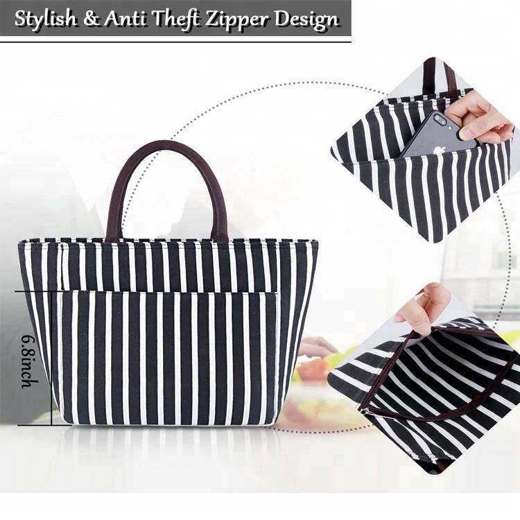 Oxford Cloth Reusable Waterproof Tote Cooler Bag Box Handbag Insulated Lunch Bag for Women Adults Kids