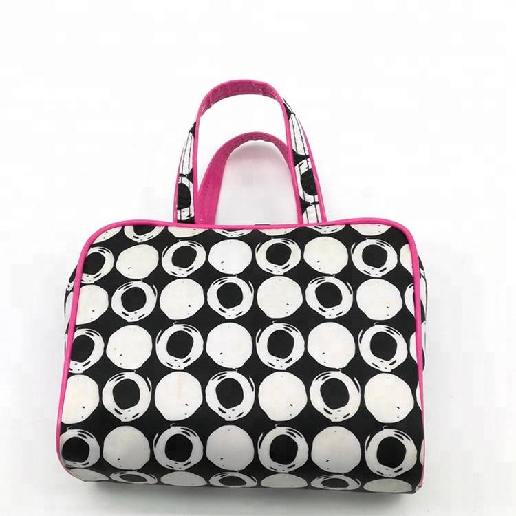 Waterproof Element Personalized Cosmetic Toiletry Bag Shoulder Bag Women Top Handle Totes Handbags Wallet Set 2IN1
