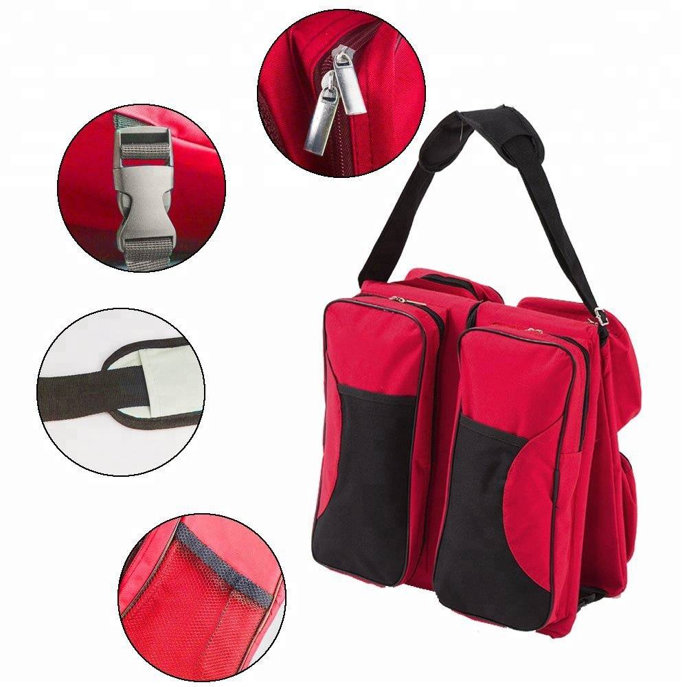 100% Eco-friendly Portable Changing Station backpacks folding Travel Portable Bassinet 3 in 1 Diaper Bag Featured Image