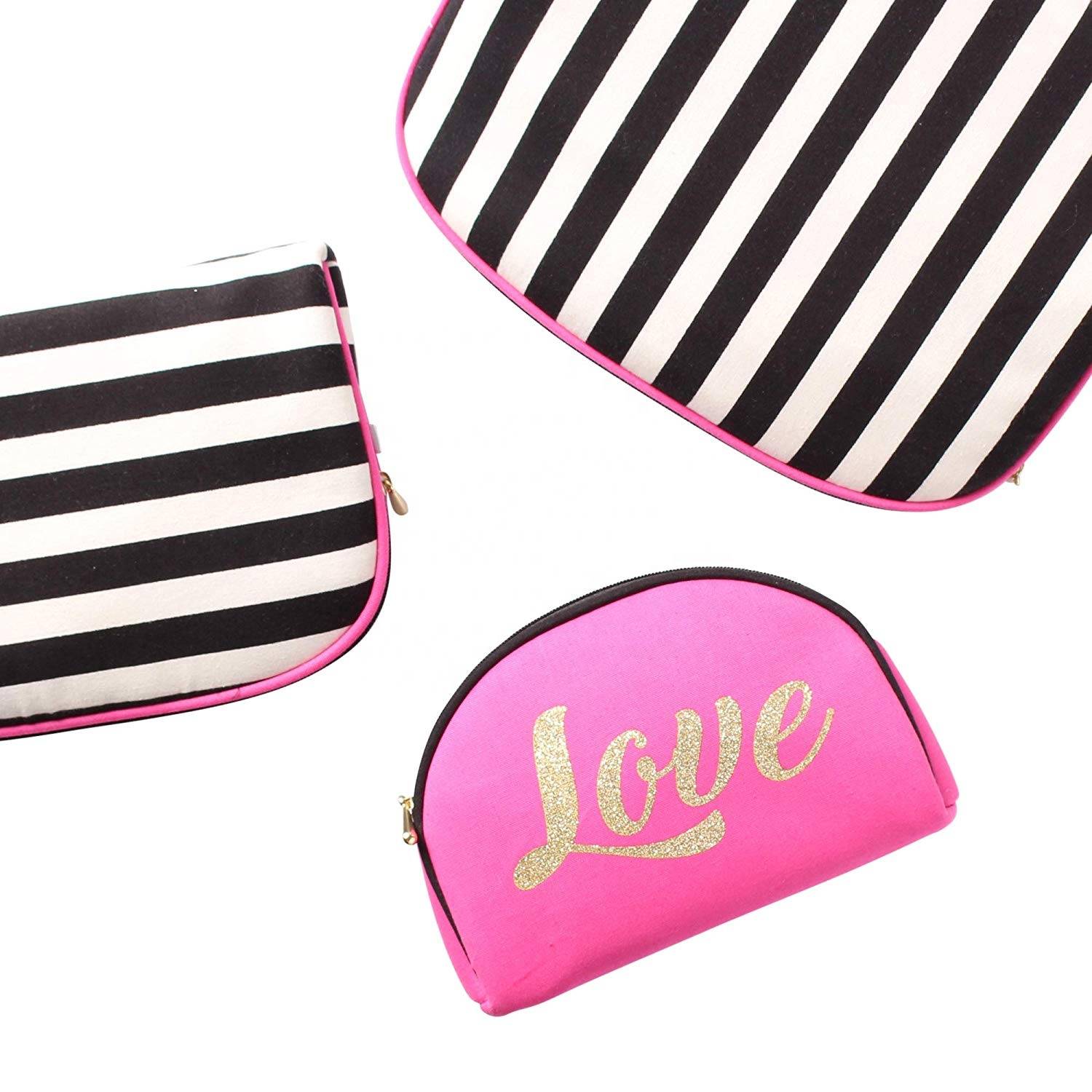 Birthday present Gift Idea Travel Accessories Cosmetic Bag 3 Piece Set Makeup Organizer Toiletry Pouch for Brushes/ Pencil Case