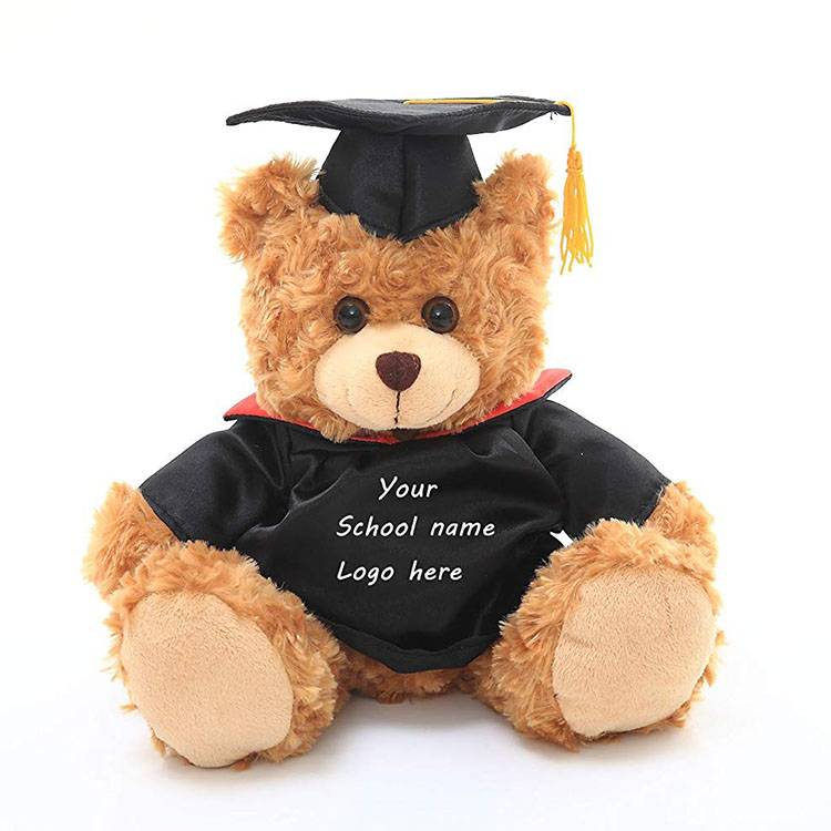 20cm 30cm 40cm customized plush toy cute bear toy stuffed graduation bear