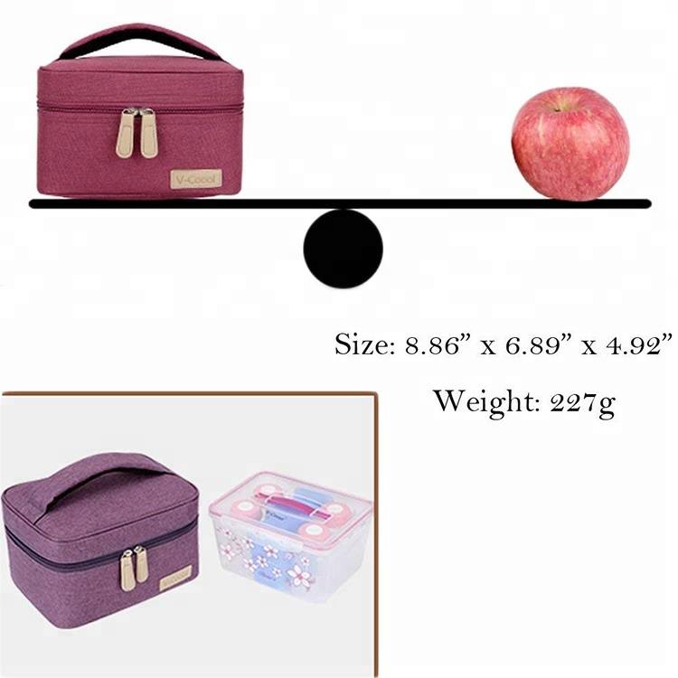 Добро качество Mini Кърмата съхранение бебешка храна Carrier чанта с цип джоб Thermal Обяд чанта за жени