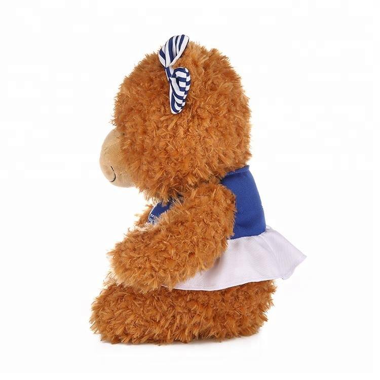 Customized soft toy long pile teddy bear plush toy