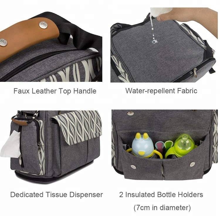Big capacity special design durable diaper bags mommy backpack